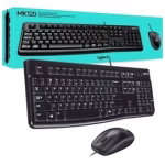 ست کامل کیبورد و ماوس Logitech MK120 | کیبورد ارگونومیک | ماوس 1000DPI | اتصال USB